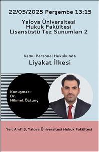 YÜHF Lisansüstü Tez Sunumlarının İkincisi Gerçekleştirilecek