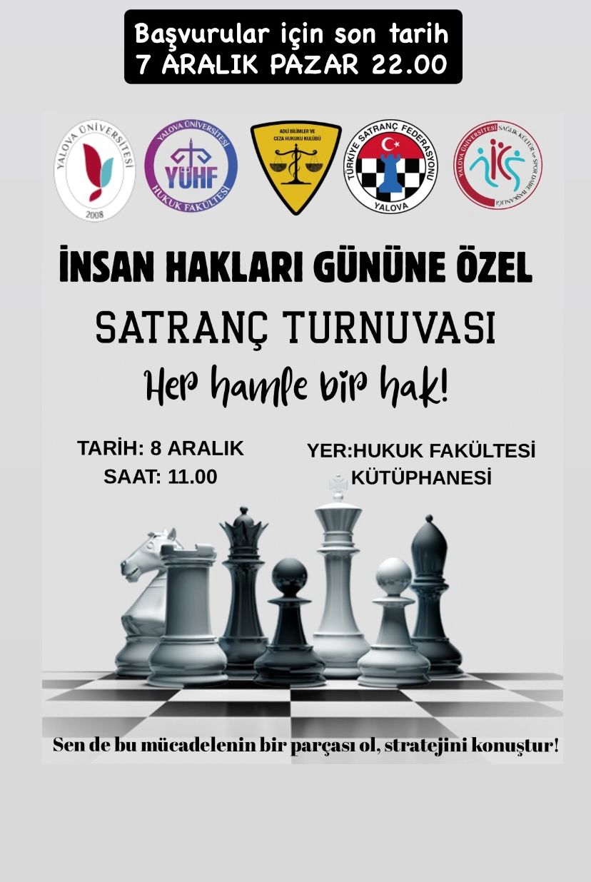 İnsan Hakları Gününe Özel Satranç Turnuvası Gerçekleştirildi